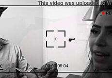 backstage, a blonde takes on two huge cocks at once