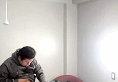 I enter the room and force the peruvian latina babe to suck and fuck hard