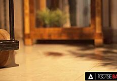 Hot Teen Lana Roy Gets Feet Covered in Cum After Sex