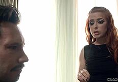 Employee hooks boss with anal in bondage setup