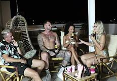 morena seduces with wild moves on cock while bruna carlos sucks her tits