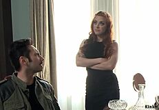 Employee hooks boss with anal in bondage setup