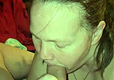 Milf Gives Blowjob And Swallows Cum