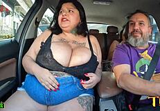 Big natural tits and ass in Brazilian streets show