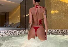 milf monika fox pierces nipples while squirting in jacuzzi