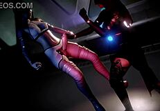 Beautiful boobs and big tits in a space handjob scene with telekinesis