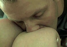 Thicc blonde slave feels pleasure pleasing master with blowjob