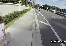 broke teen with huge tits banged in parking lot