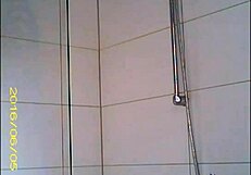 Steffi caught on hidden cam in the shower again. German milf unaware of voyeur lens.