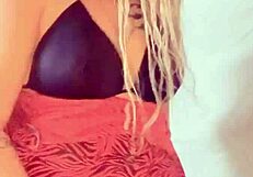 Hot Blonde Dances In Crotchless Panties! Mistress Domination!