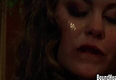 Naughty Lesbian Mistress Uses Golden Strapon