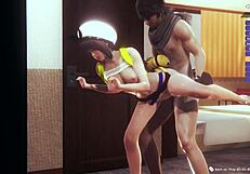 Anime Couple Banging Hard from the Back in 3D Action