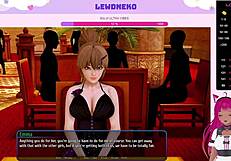 Vtuber Lewdneko Plays Harem Hotel Part 26 Big Tits Moaning Orgasm 3D Anime