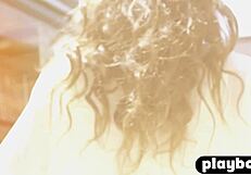 cute milf uma jolie strips and poses naked, showing off her big ass