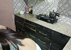 Indian housewife's spicy kitchen sex with devar in audio