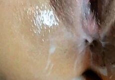 I’m dripping wet finishing inside and all over her