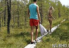 Tiny 18+ teen feels giant cock ramming her snatch roughly