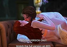 3D animated hentai with a black lily, naughty sex scenes