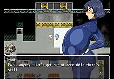 Shipwrecked spaceship Todoroki hentai game ep 7: space zombie cums on her latex suit cameltoe.