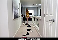 Big tits milf step moms swap and fuck virgin boys