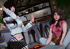 3D animated game with big-boobed women and other mature content