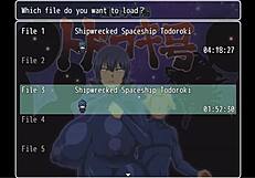 Shipwrecked spaceship Todoroki hentai game ep 7: space zombie cums on her latex suit cameltoe.