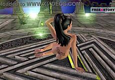 An animate cartoon porn video of an indian teen 18+ girl giving sexy positions