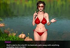 Hot Brunette Flirts with Avatar in 3D Game
