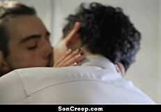 Stepson Rides Stepdad's Cock Hard in Wild Taboo Action