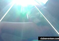 Angelic teen fingers her shaved pussy