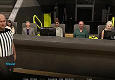 Blonde and ebony characters in pretty mother-in-law scenario with slaps in gameplay part 44