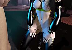 3d asian robot gets pussy fucked