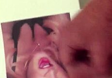 I create a cum tribute for donna while masturbating passionately in my room.