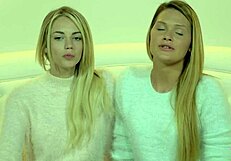 Blondes Abby Cross and Blake Eden lick tight pussies and finger with dildos