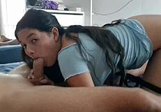 I’m banging my friend’s boyfriend hard in the student apartment.