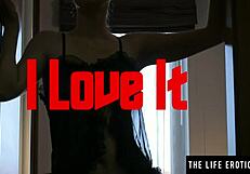 natural beauty strokes her hairy pussy