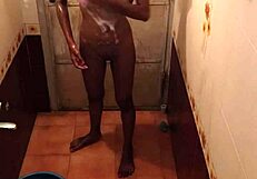 bathroom lesbian hot with anal licking and fucking