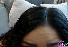 BBW Crystal Blue Feels Excited Calling Neighbor For Taboo Repairs.