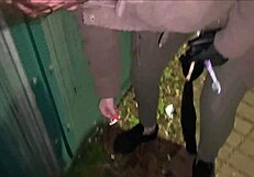 cracky says, 'oh no, i forgot the dildo in my pussy'