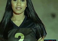 sexy black teen 18+ says, 'i'm undressing for this tough gym workout, watch my athletic ass'