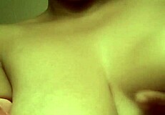 Close-up shots of big beautiful tits and pink nipples