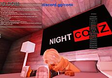 Blonde rides big black cock in doggystyle blowjob