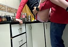 My best friend has sex with my wife in the kitchen