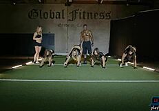 sexy black teen 18+ says, 'i'm undressing for this tough gym workout, watch my athletic ass'