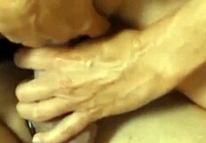 Shaved pussy gets a puffy lips cumshot