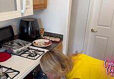 yo, stepmom got stuffed hard by stepson during thanksgiving dinner, so wild!