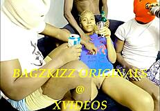 Ebony Slut Assfucked By Three Black Dudes