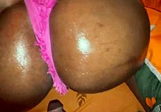 Big booty girlfriend teases with her ass