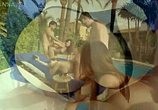 Wild orgy in Spanish villa features big asses and rough quickies