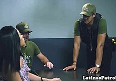 Latina Immigrant Sucking US Officer?